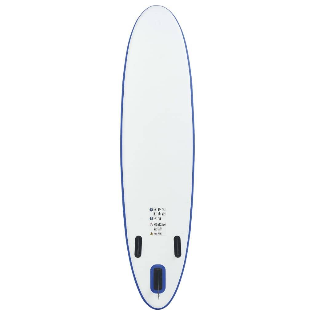 Stand Up Paddle Surfboard SUP Aufblasbar Blau und Weiß
