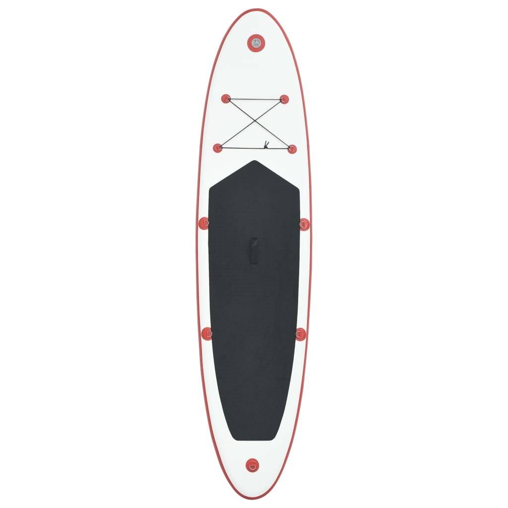 Stand Up Paddle Surfboard SUP Aufblasbar Rot und Weiß