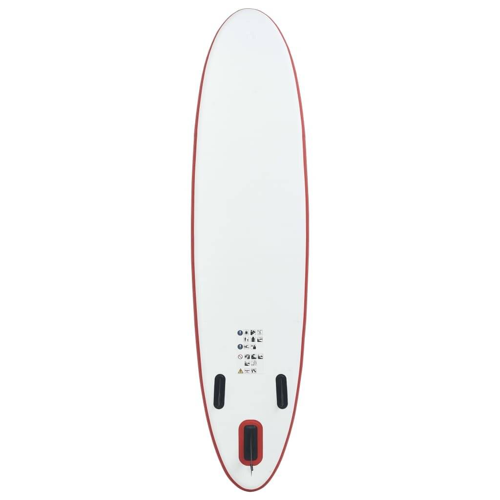 Stand Up Paddle Surfboard SUP Aufblasbar Rot und Weiß
