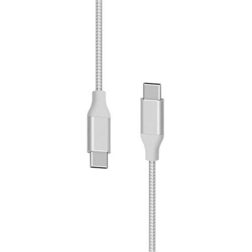 Kabel XLayer PREMIUM Metallic Type C (USB-C) to Type C Cable 1.5 m (Fast Charging 3A/USB 2.0) Silver