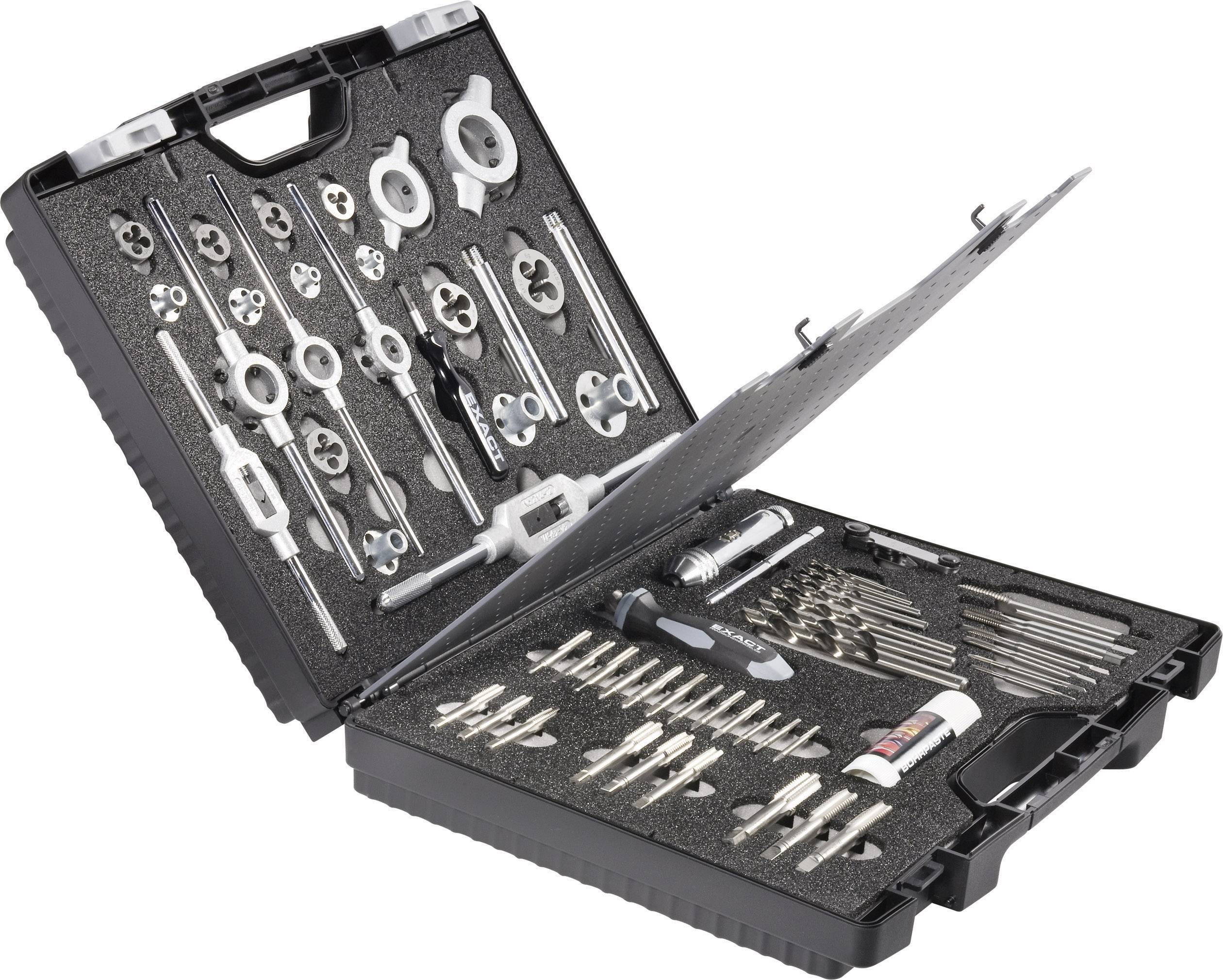 Exact 70511 Gewindeschneidsatz 61teilig HSS metrisch M3, M4, M5, M6, M8, M10, M12