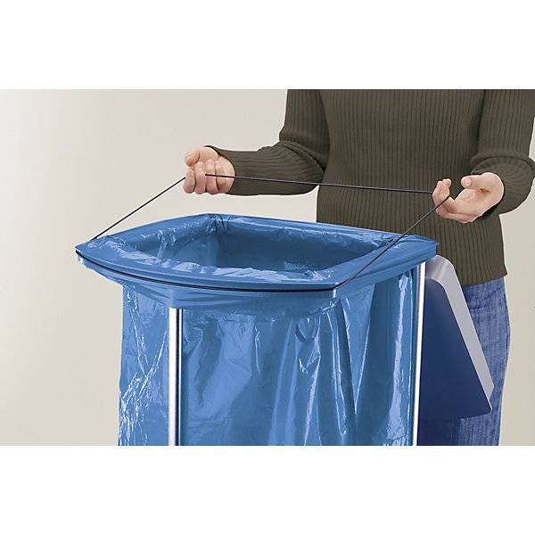 Müllsackständer mit 250 blauen Wertstoffsäcken ProfiLine MSS XXXL 120 l HxBxT 1000 x 430 x 450 mm fahrbar.