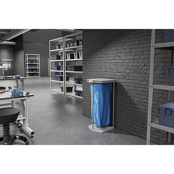 Müllsackständer mit 250 blauen Wertstoffsäcken ProfiLine MSS XXXL 120 l HxBxT 1000 x 430 x 450 mm fahrbar.