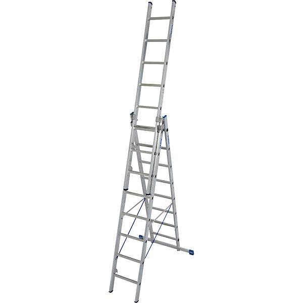 Vielzweckleiter, 3-teilig, mit herausnehmbarem Leiterteil, 3 x 8 Sprossen., KRAUSE, 526639 49