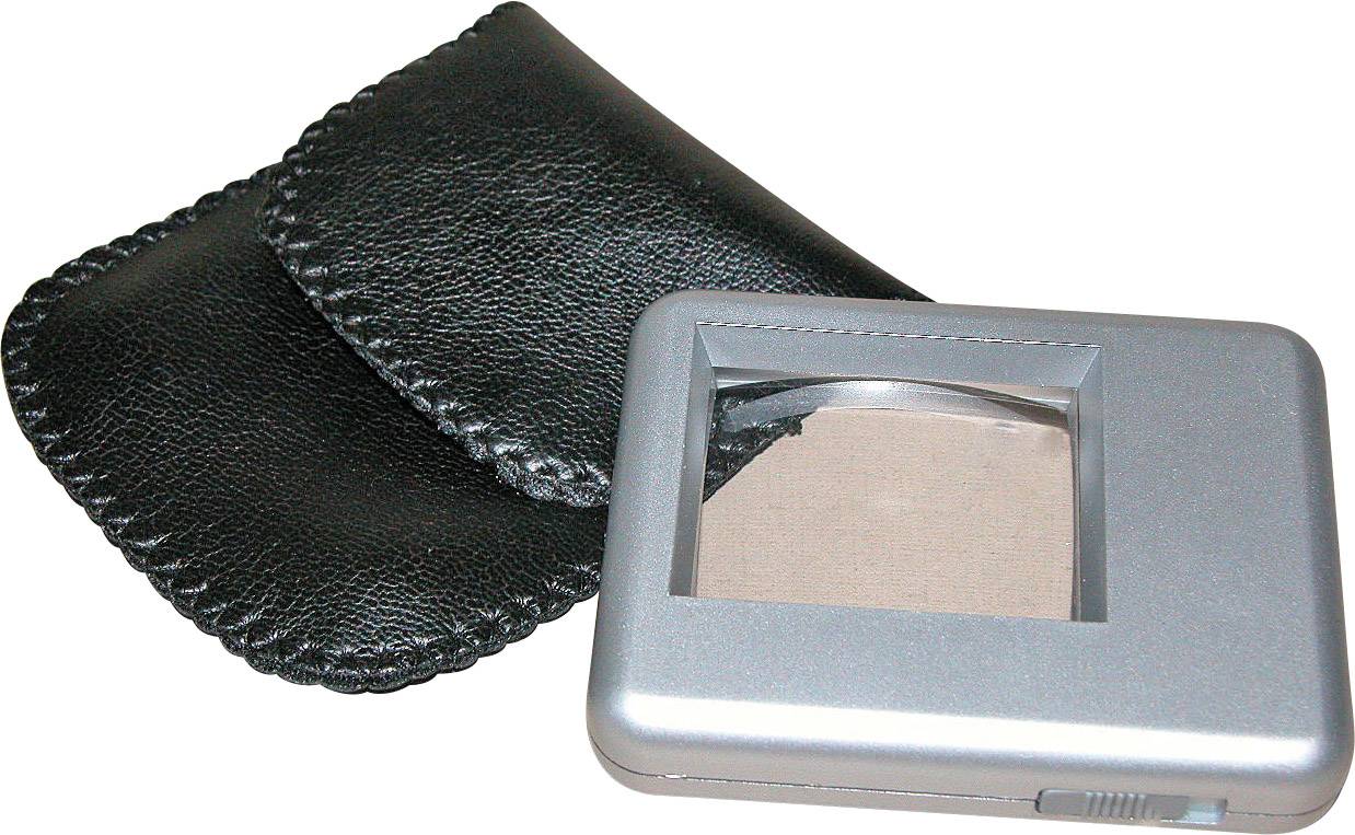 RONA 450510 Leselupe mit Beleuchtung Linsengröße: (L x B) 38mm x 30mm Silber