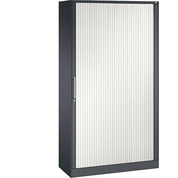 Rollladenschrank ASISTO Höhe 1980 mm Breite 1000 mm schwarzgrau/verkehrsweiß. C+P 53938649