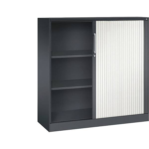 Rollladenschrank ASISTO Höhe 1292 mm Breite 1200 mm schwarzgrau/verkehrsweiß. C+P 53944849