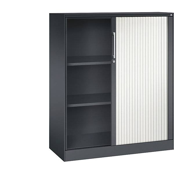 Rollladenschrank ASISTO Höhe 1292 mm Breite 1000 mm schwarzgrau/verkehrsweiß. C+P 53946049