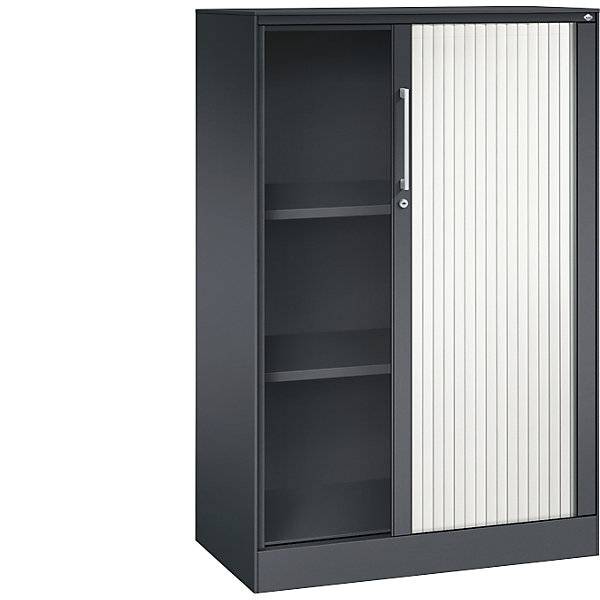 Rollladenschrank ASISTO Höhe 1292 mm Breite 800 mm schwarzgrau/verkehrsweiß. C+P 53947449