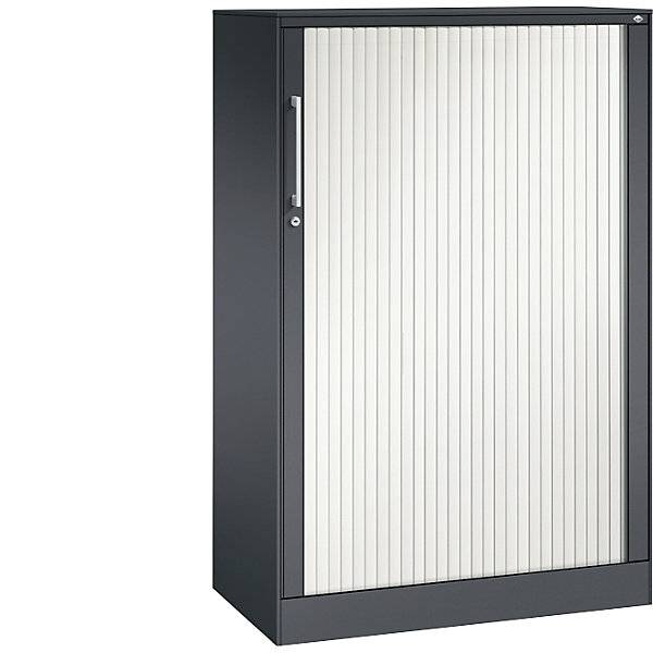 Rollladenschrank ASISTO Höhe 1292 mm Breite 800 mm schwarzgrau/verkehrsweiß. C+P 53947449