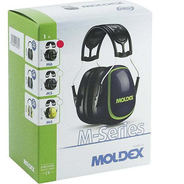 Gehörschutzkapsel M6 SNR = 35 dB schwarz/grün. MOLDEX 58289649