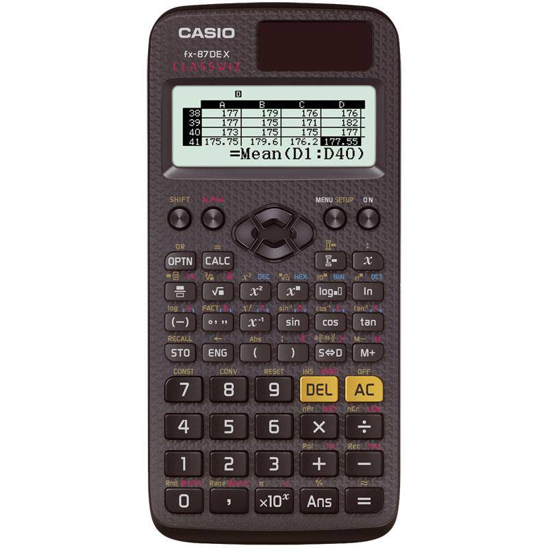 Casio FX-87DEX Technisch wissenschaftlicher Rechner Schwarz Display (Stellen): 16 solarbetrieben, batteriebetrieben (B x H x T) 77 x 11 x 166 mm