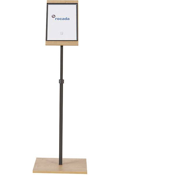 Infoständer NATURAL HxBxT 1320 x 400 x 300 mm für DIN A4. 656348 49 Bodenaufsteller