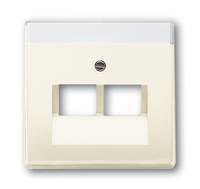 Busch-Jaeger Abdeckung UAE-/IAE-/ISDN-Steckdose Perlweiß, Creme-Weiß 2CKA001710A3146