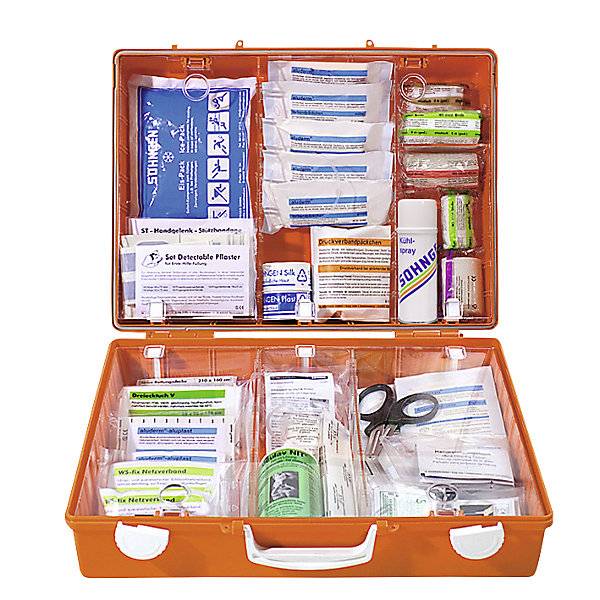 Erste-Hilfe-Koffer SPEZIAL, berufsrisikenbezogen, Inhalt nach DIN 13157, Maschinenbau., SÖHNGEN, 722165 49