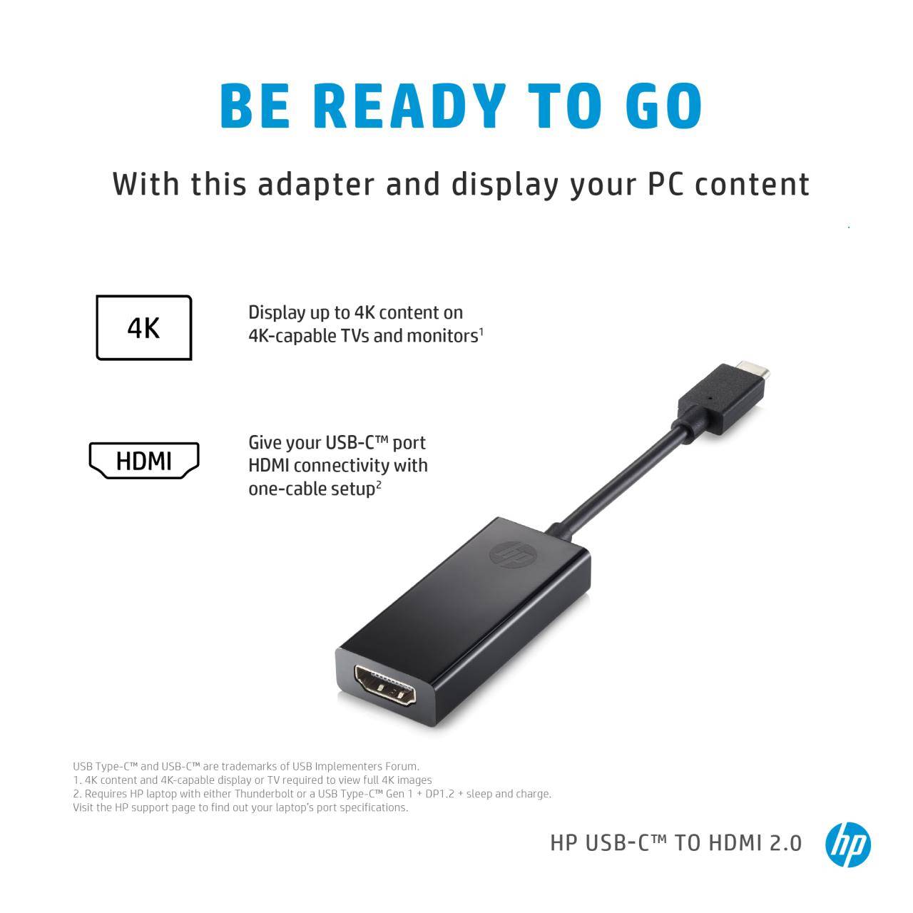 HP - Externer Videoadapter - USB-C - HDMI - für OMEN by HP 15