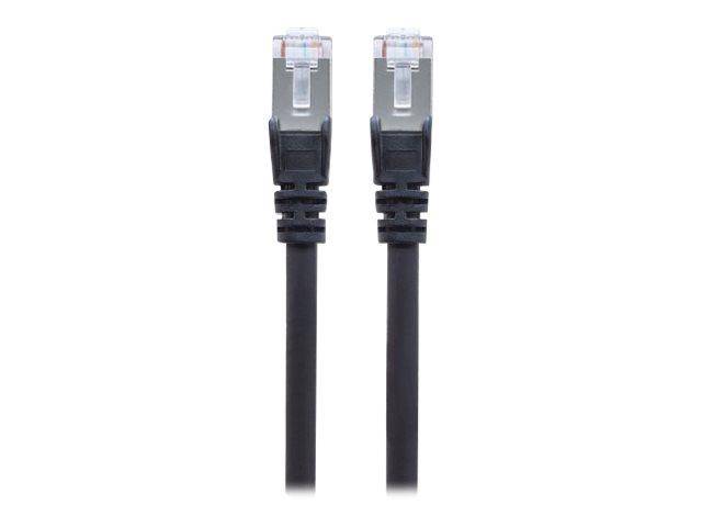 Intellinet 318754 RJ45 Netzwerkkabel, Patchkabel CAT 6a S/FTP 0.50 m Schwarz Einzelschirm, Gesamtschirm, Halogenfrei 1 St.