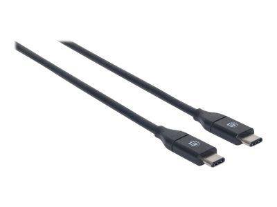 Manhattan USB-Kabel USB 3.2 Gen2 (USB 3.1 Gen2) USB-C® Stecker, USB-C® Stecker 0.50 m Schwarz 354899
