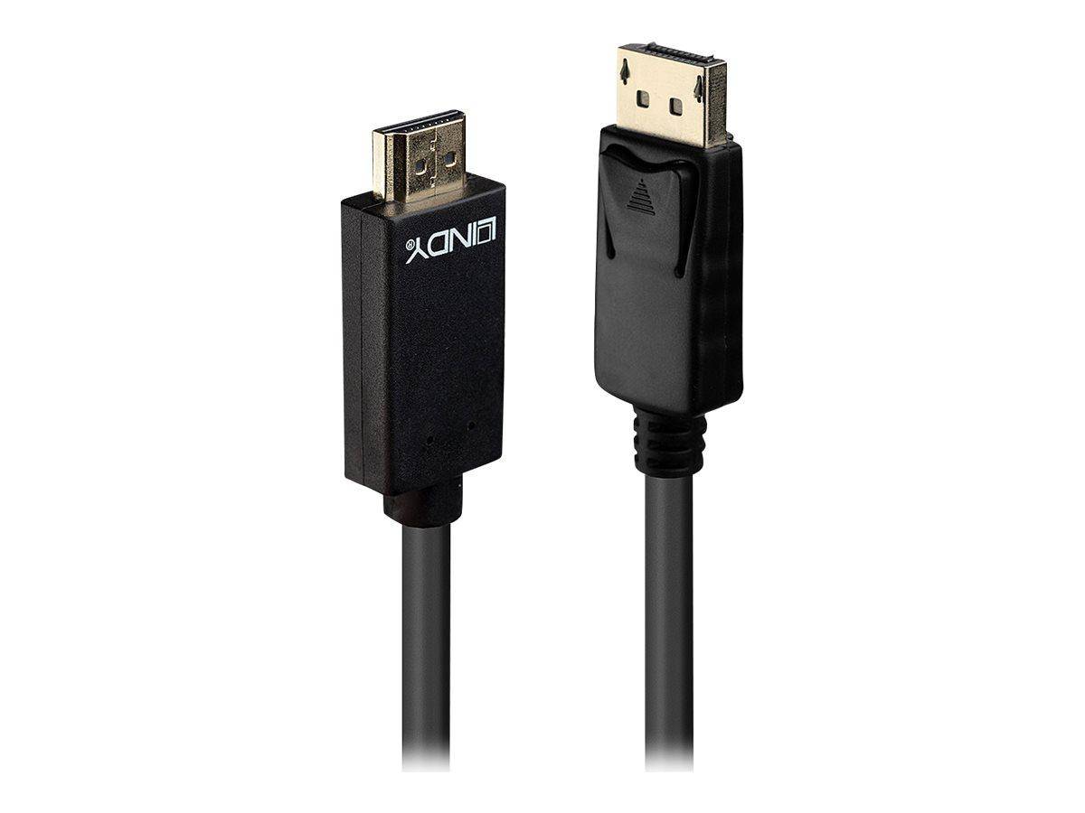 LINDY DisplayPort / HDMI Adapterkabel DisplayPort Stecker, HDMI-A Stecker 0.50 m Schwarz 36920 DisplayPort-Kabel
