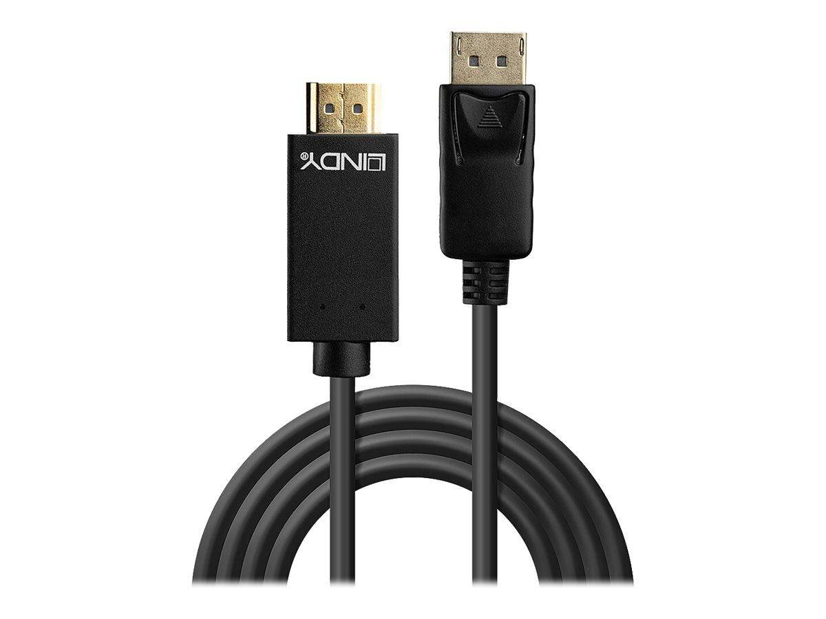 LINDY DisplayPort / HDMI Adapterkabel DisplayPort Stecker, HDMI-A Stecker 0.50 m Schwarz 36920 DisplayPort-Kabel