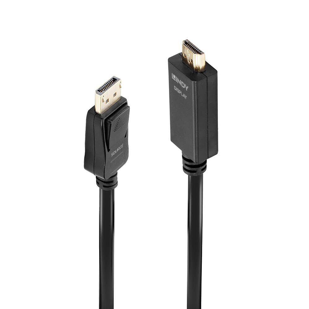 LINDY DisplayPort / HDMI Adapterkabel DisplayPort Stecker, HDMI-A Stecker 0.50 m Schwarz 36920 DisplayPort-Kabel