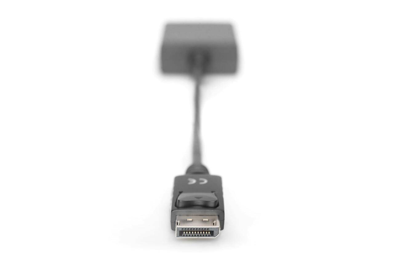 Digitus AK-340409-001-S DisplayPort / DVI Adapter [1x DisplayPort Stecker - 1x DVI-Buchse 24+5pol.] Schwarz 15.00 cm