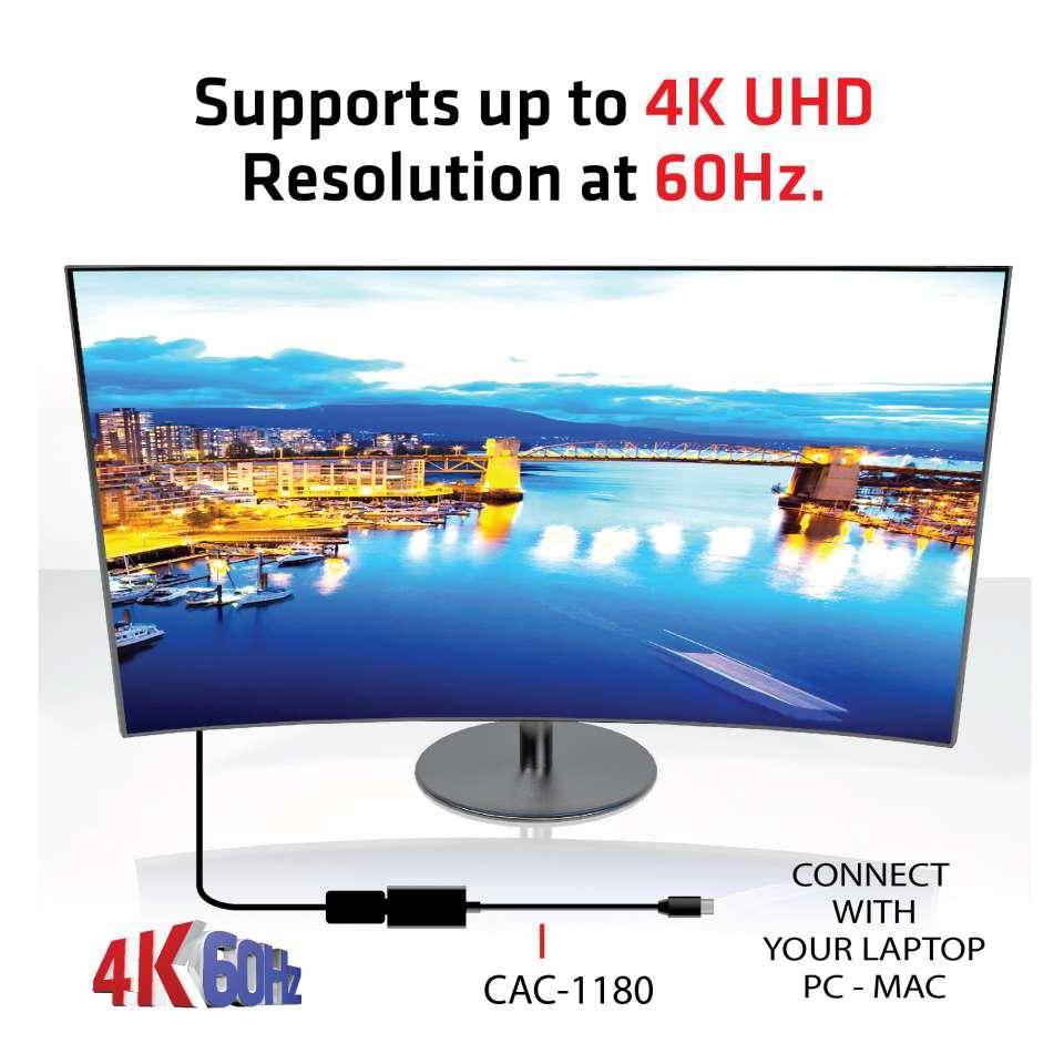 club3D CAC-1180 DisplayPort Adapter [1x DisplayPort Stecker - 1x HDMI-Buchse] Schwarz