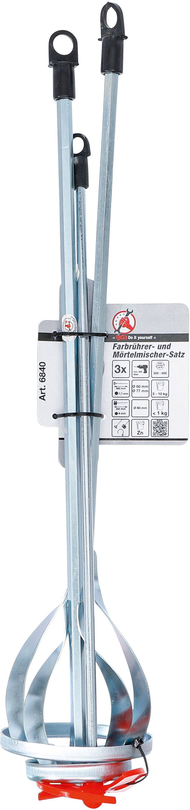 Farbrührer- und Mörtelmischer-Satz 3-tlg.