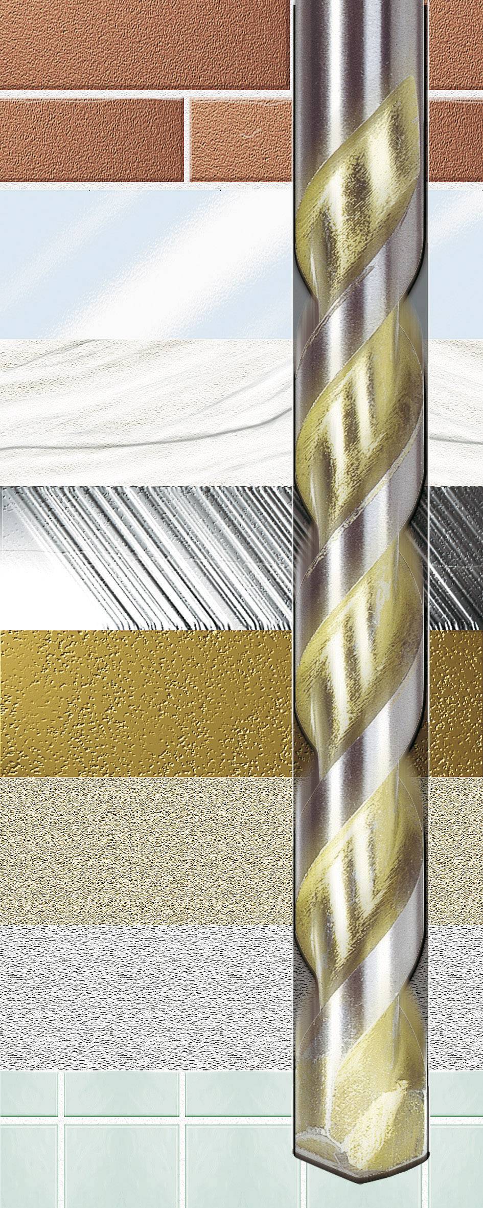 Hartmetall Mehrzweckbohrer-Set 4teilig Heller Tools 226974 Zylinderschaft 1 Set