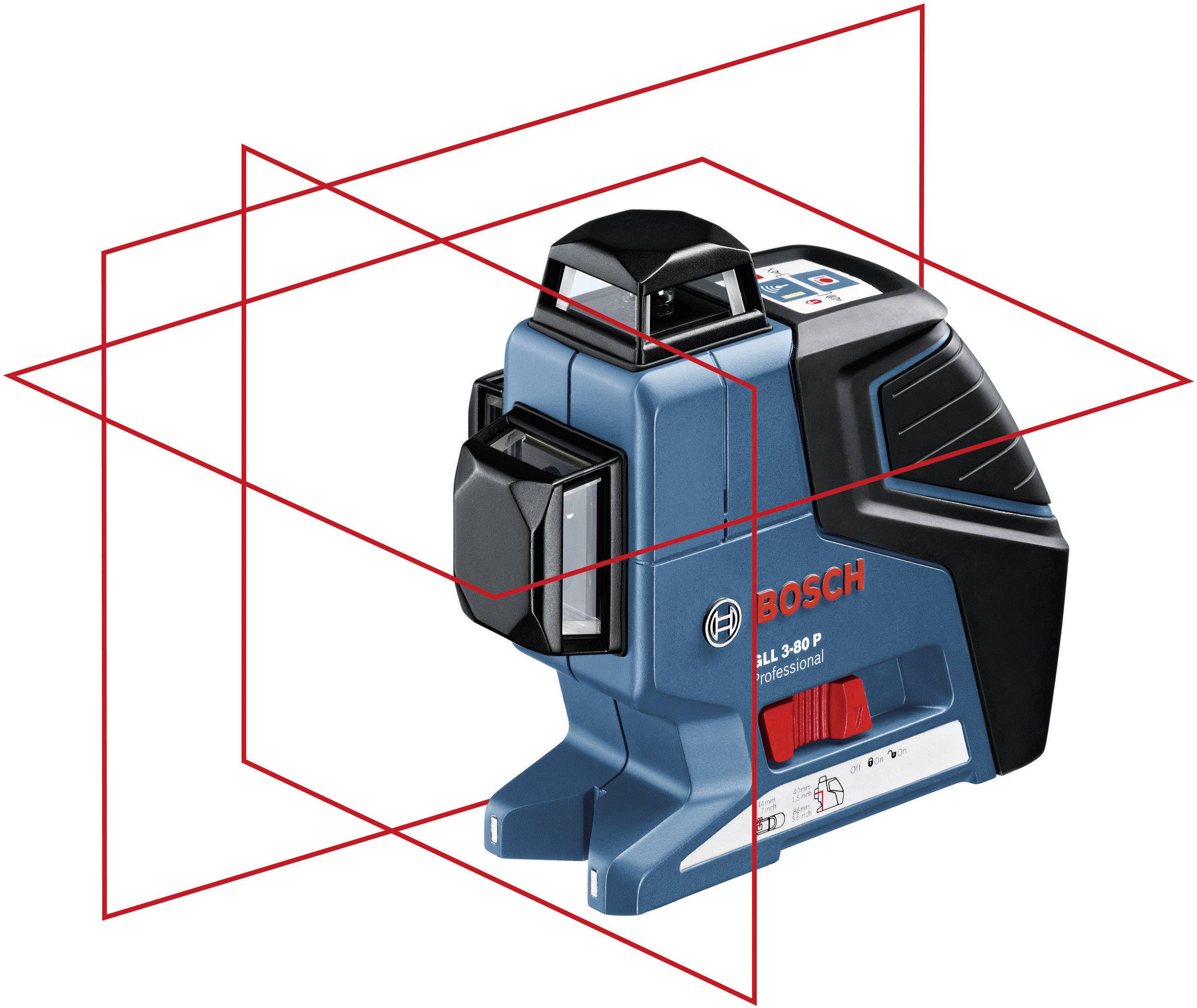 Bosch Professional GLL 3-80 P Linienlaser selbstnivellierend Reichweite (max.): 40 m