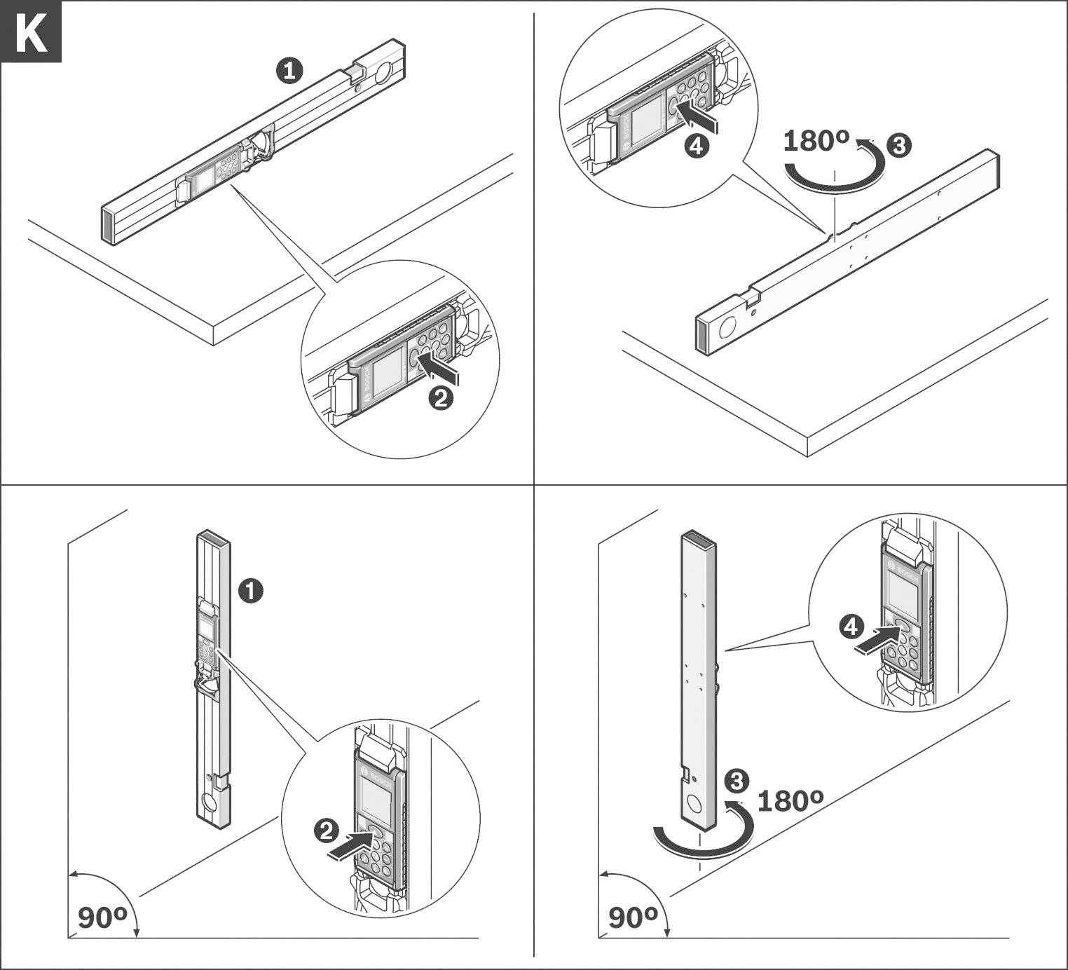Bosch Professional GLM 80 + R 60 Laser-Entfernungsmesser Li-Ionen Akku, Stativadapter 6.3 mm (1/4"), inkl. Messschiene 80 m