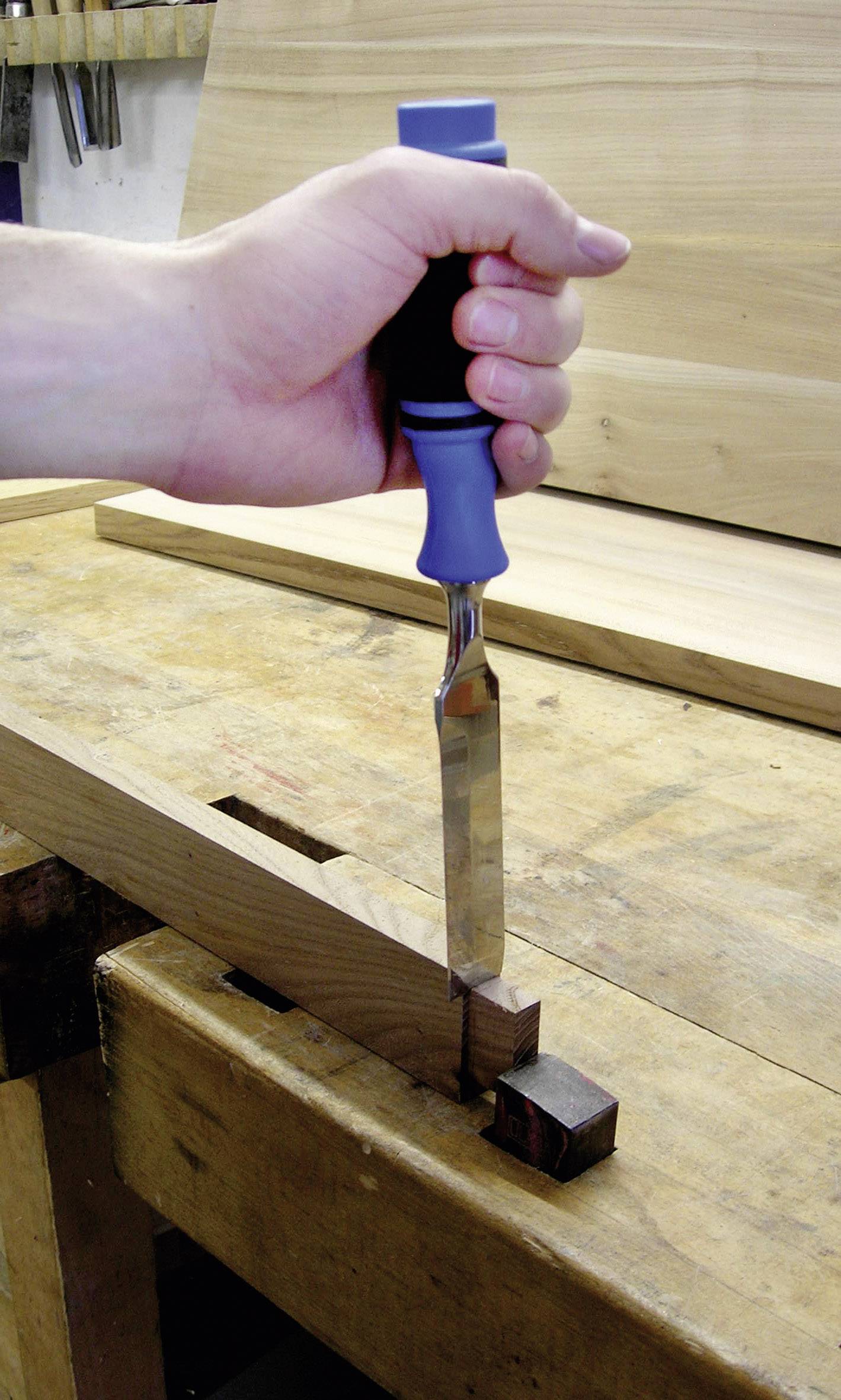 Stechbeitel 2-Cut mit Gürtel-Holster Kirschen