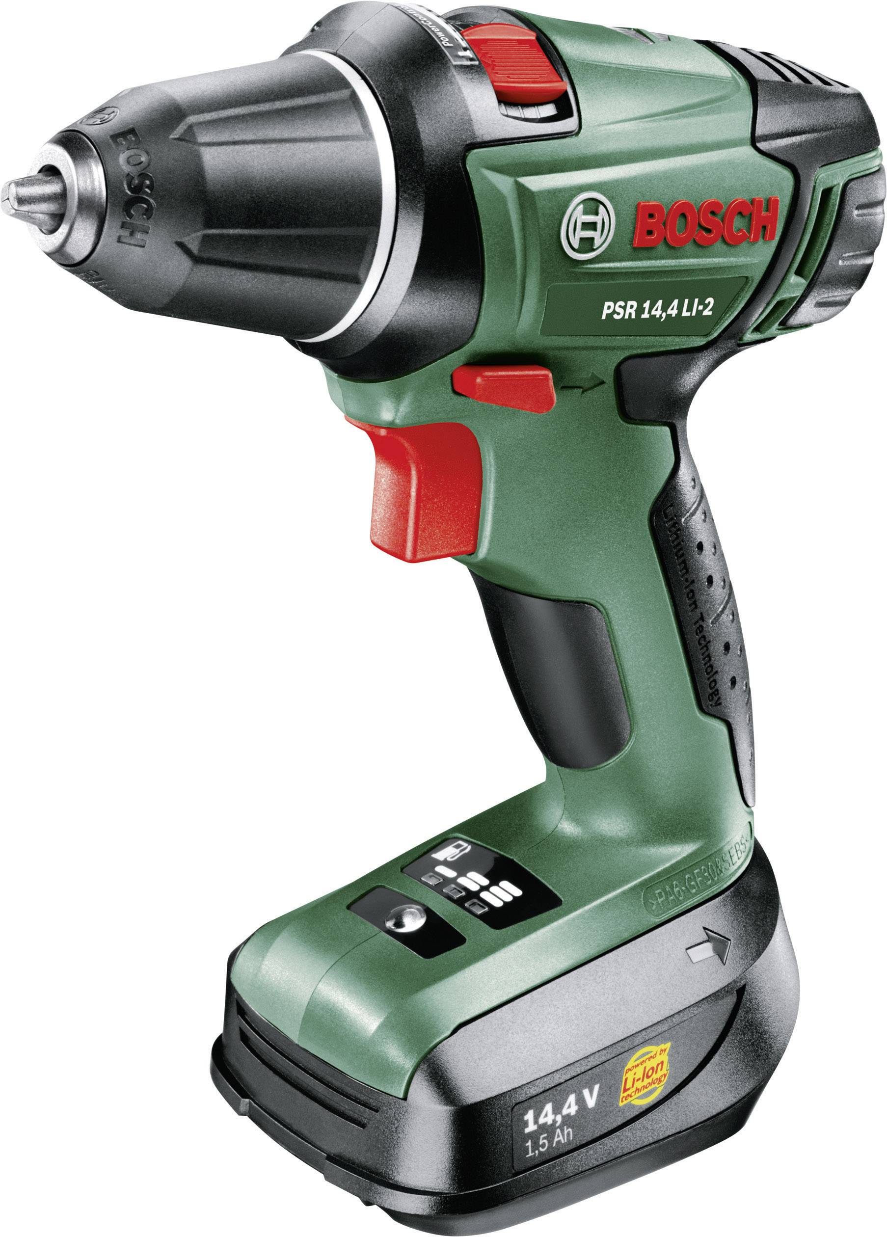 Bosch PSR 14,4 LI-2 0603973400 Akku-Bohrschrauber 14.4 V 1.5 Ah Li-Ion inkl. Akku, inkl. Koffer