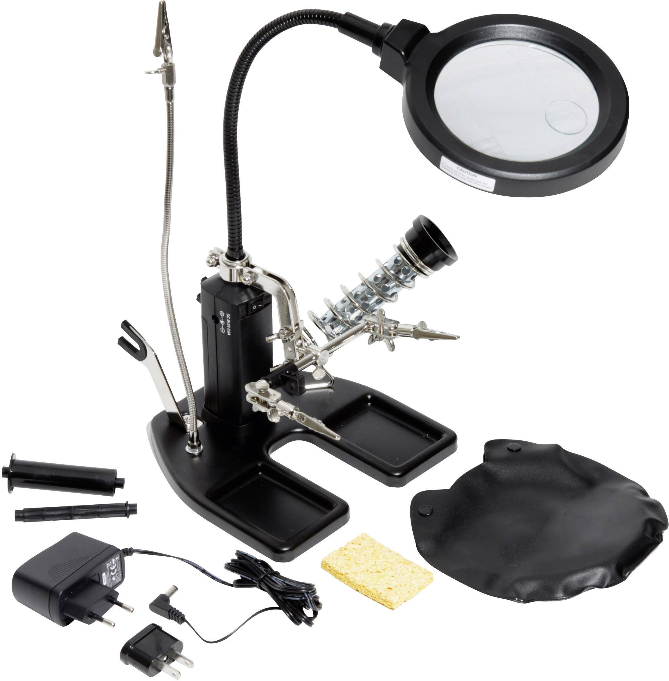 TOOLCRAFT 826054 LED-Lupenleuchte mit 3. Hand Vergrößerungsfaktor=2 x, 4 x 2021 Energieeffizienzklasse n.rel