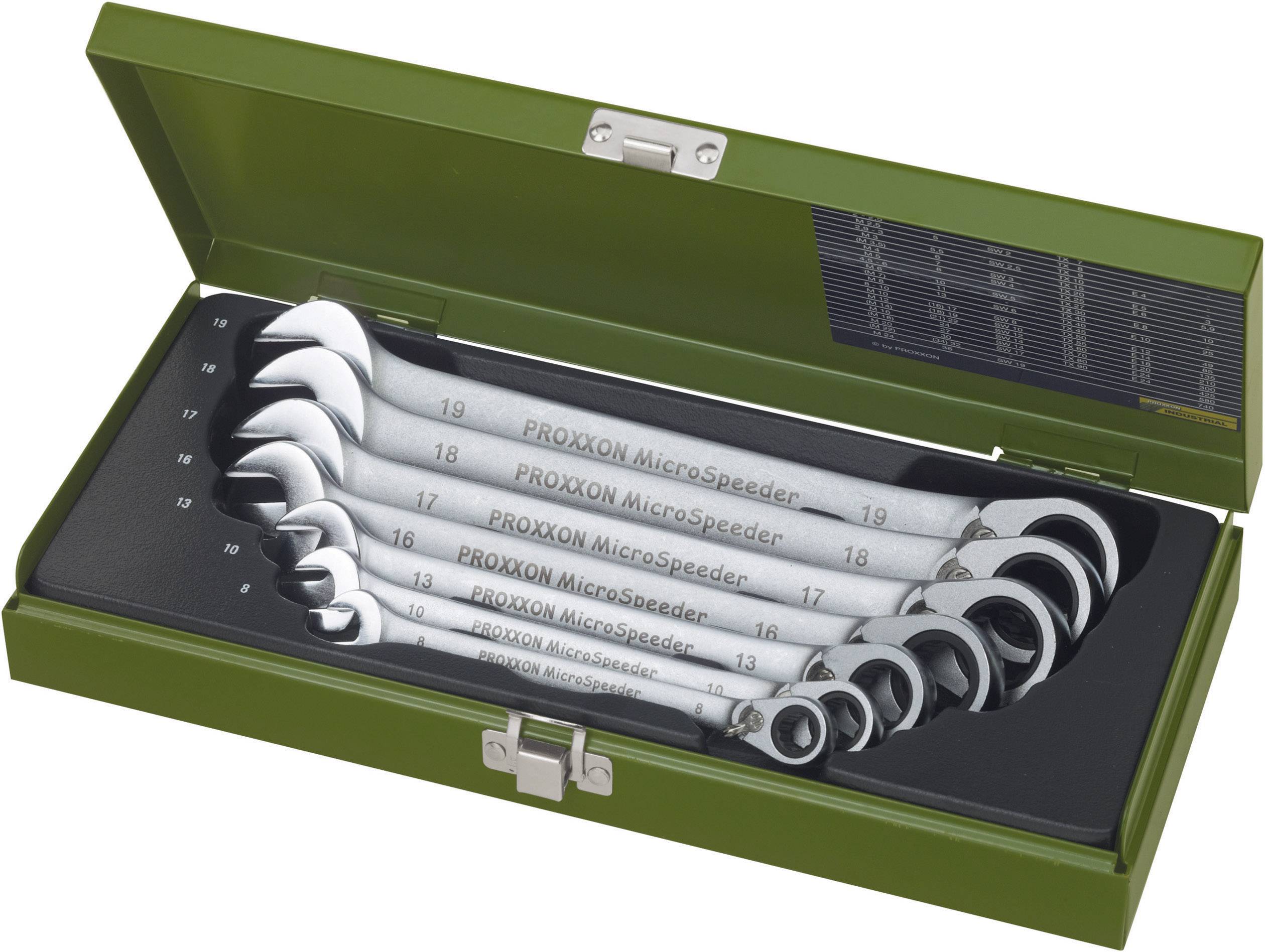 Proxxon Industrial 23124 MicroSpeeder Ring-Maulschlüssel-Satz 7teilig Schlüsselweite (Metrisch) 8 -