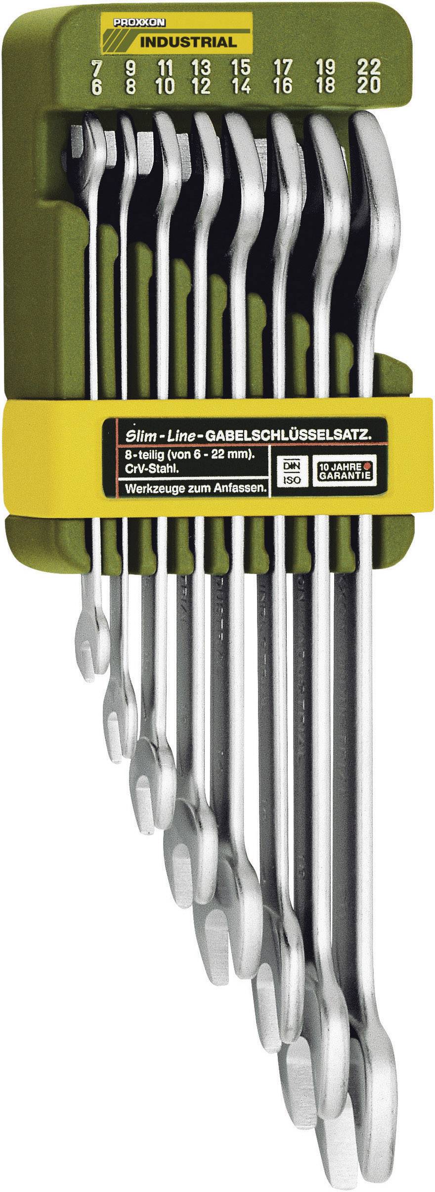 Proxxon Industrial 23800 SlimLine Doppel-Maulschlüssel-Satz 8teilig Schlüsselweite (Metrisch) 6 - 2
