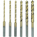 Proxxon Micromot 28 876 HSS Jeu de forets pour le métal 6 pièces 1.5 mm, 2 mm, 2.5 mm, 3 mm, 3.5 mm, 4 mm TiN tige cylindrique