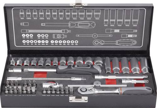 TOOLCRAFT Steckschlüsselsatz metrisch 1/4  (6.3 mm) 45teilig 826386