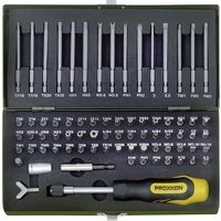 Proxxon Industrial 23 107 Bit-Set 75teilig Schlitz, Kreuzschlitz Phillips, Kreuzschlitz Pozidriv, Tri-Wing, Innen-Vierkant Proxxon Industrial 23 107 Bit-Set 75teilig Schlitz, Kreuzschlitz Phillips, Kreuzschlitz Pozidriv, Tri-Wing, Innen-Vierkant