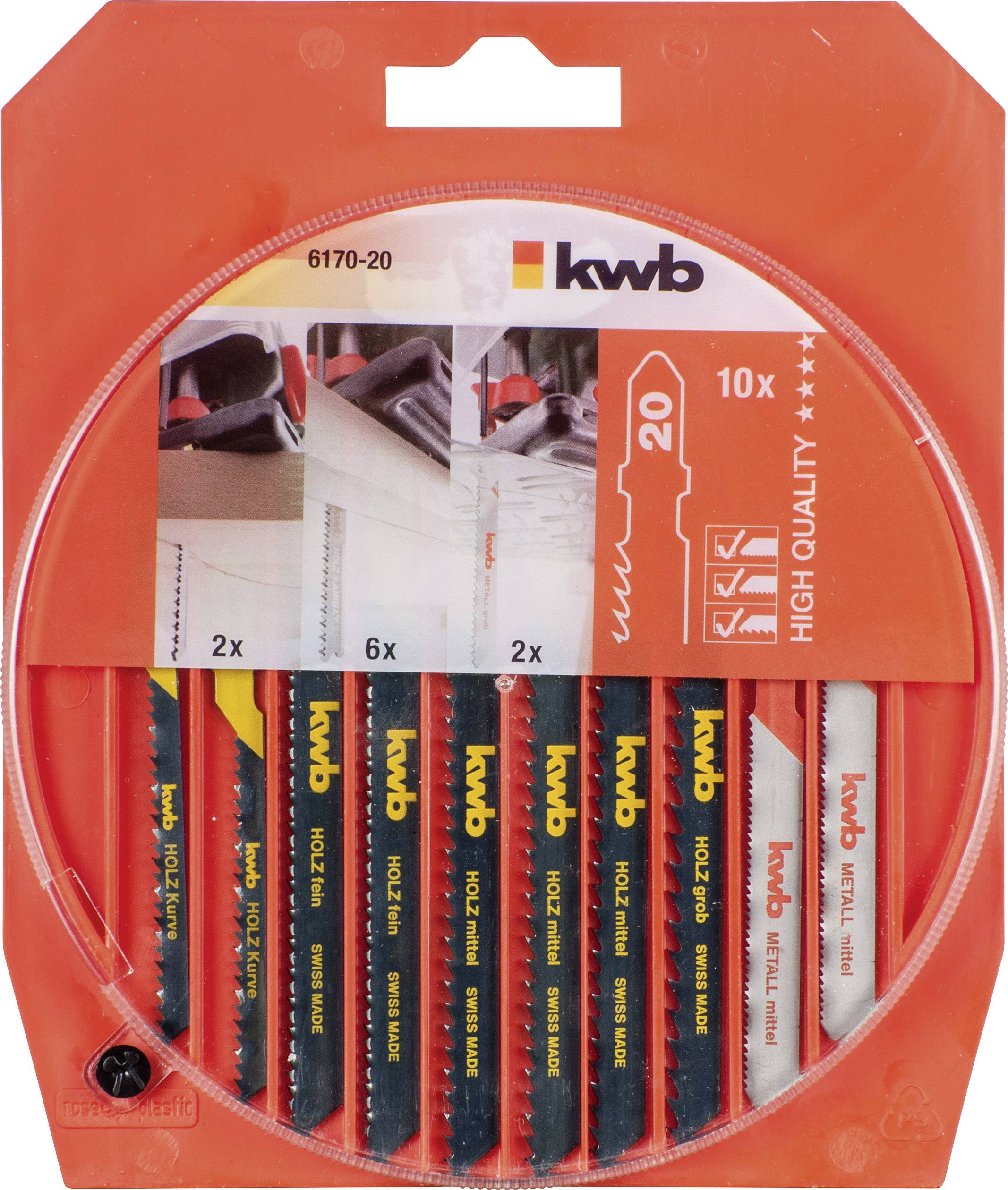Stichsägeblätter-Sets 10tlg. kwb 826430 Sägeblatt T-Form N/A