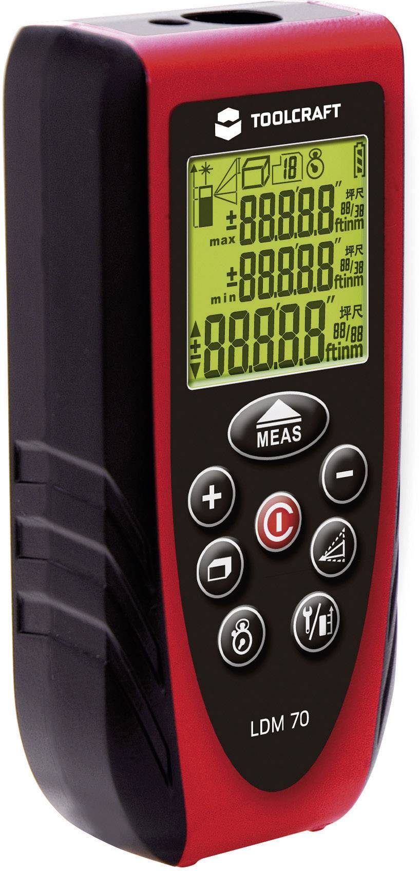 TOOLCRAFT LDM 70 Laser-Entfernungsmesser Stativadapter 6.3mm (1/4") 70m