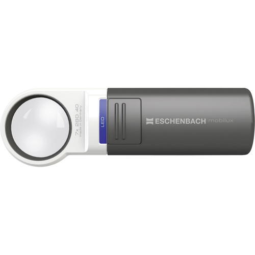 Eschenbach 151112 Handlupe mit LED-Beleuchtung Vergrößerungsfaktor: 12.5 x Linsengröße: (Ø) 35 m