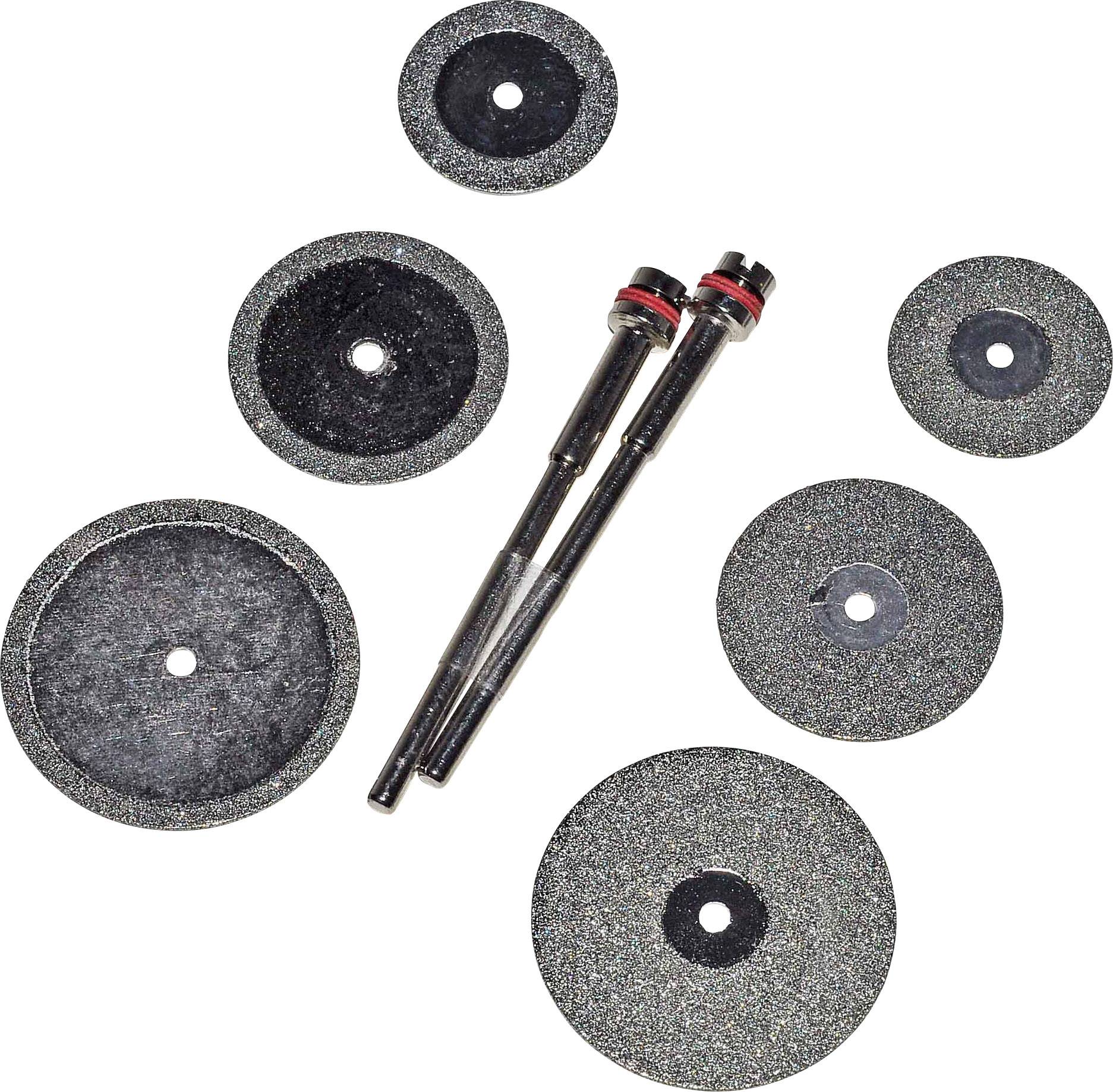 RONA 6 DISQUES POUR COUPER ET LIMER Diamant-Schleif- und Trennscheibensatz 8tlg. Schaft-Ø 2,35mm 1 Set