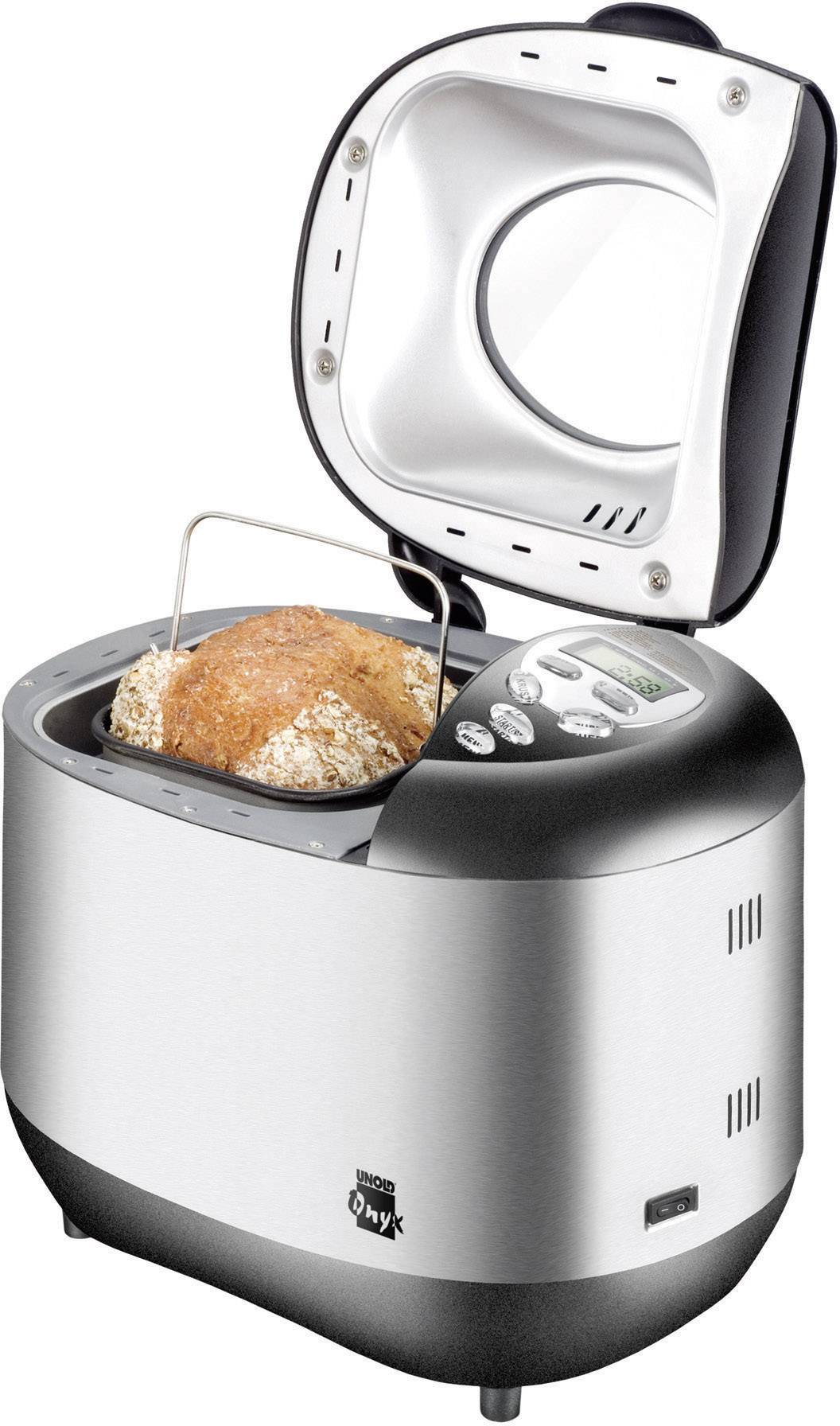 Unold 8695 Backmeister Onyx Brotbackautomat Timerfunktion 1000 g Edelstahl, Schwarz