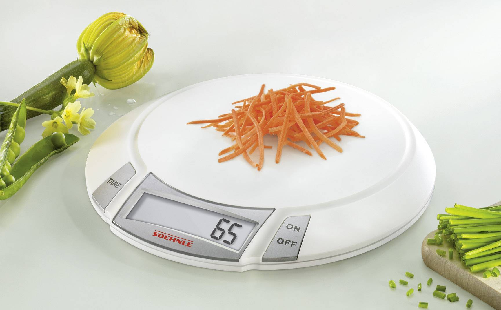 Soehnle KWD OLYMPIA Küchenwaage digital Wägebereich (max.)=5kg Silber, Weiß