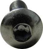 Metallschraube mit Sechskantkopf, von oben betrachtet.