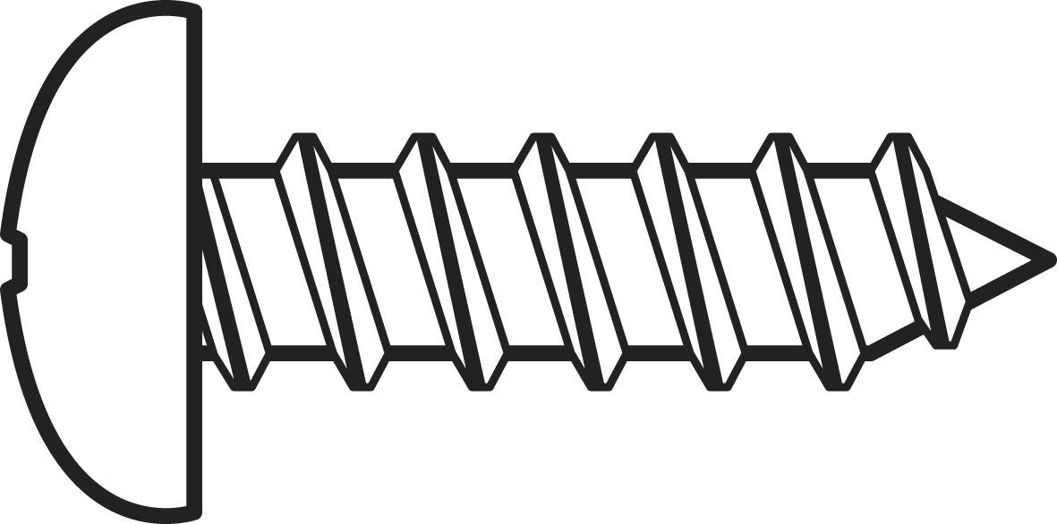 TOOLCRAFT 827354 Linsenblechschrauben 2.2mm 6.5mm Kreuzschlitz Phillips DIN 7981-C Stahl verzinkt 100St.
