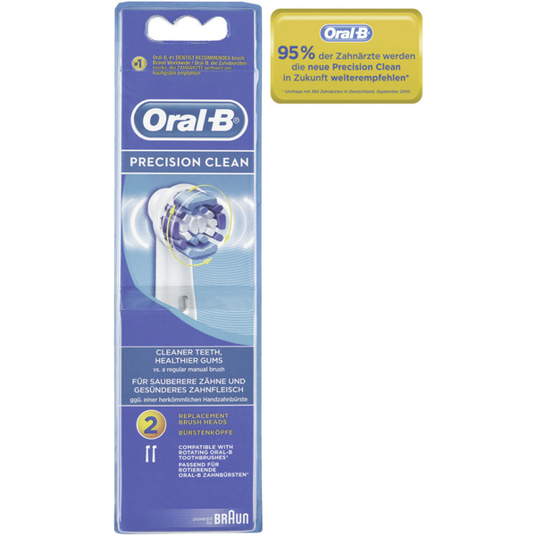 Oral-B Precision Clean Aufsteckbürsten für elektrische Zahnbürste 2 St. Weiß