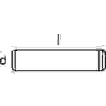 TOOLCRAFT 828014 Zylinderstift (Ø x L) 5mm x 40mm Stahl 50St.