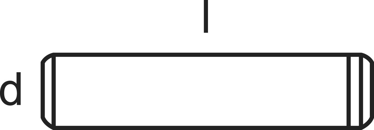 TOOLCRAFT 828014 Zylinderstift (Ø x L) 5mm x 40mm Stahl 50St.